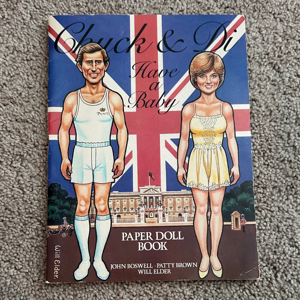 Vintage Prince Charles and Princess Diana Have a Baby Paper Doll Book